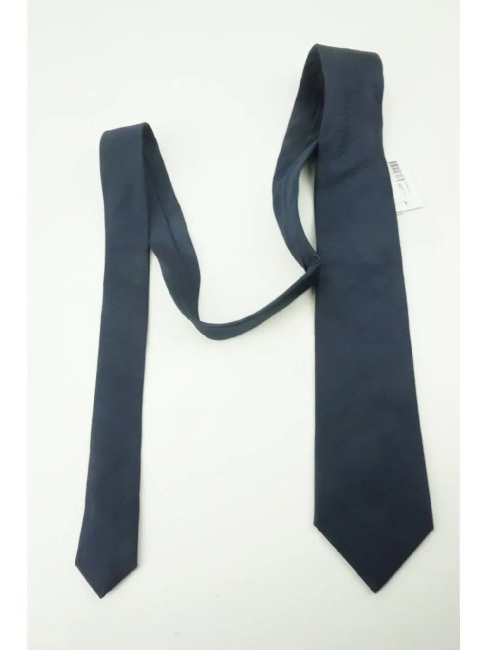Eton Solid Indigo Blue Woven 100% Silk Tie Brand New With Tags